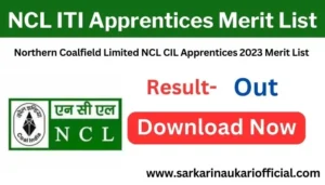 NCL ITI Apprentices Merit List 2023