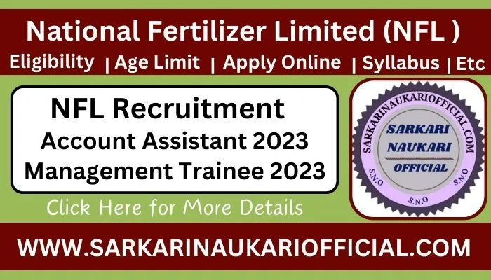 NFL Account Assistant Management Trainee Recruitment 2023