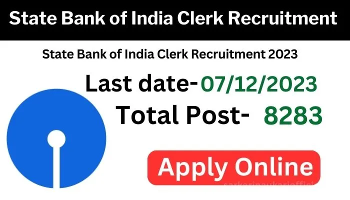 State Bank of India Clerk Recruitment 2023
