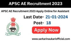 APSC AE Recruitment 2023