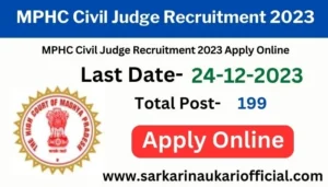 MPHC Civil Judge Recruitment 2023