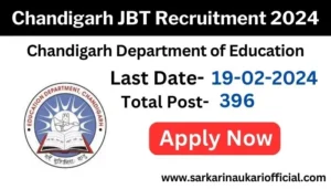 Chandigarh JBT Recruitment 2024