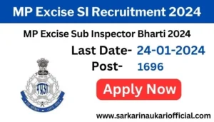 MP Excise SI Recruitment 2024