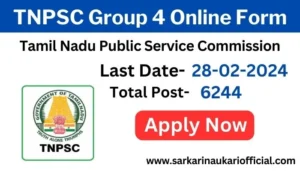 TNPSC Group 4 Online Form