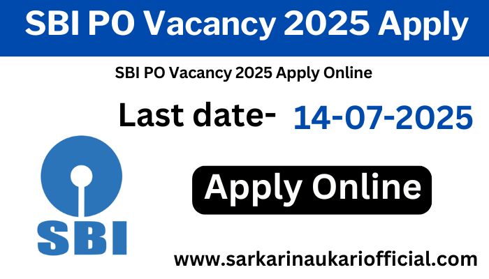 SBI PO Vacancy 2025 Apply Online