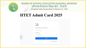 HTET Admit Card 2025