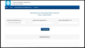 SCL Assistant Admit Card 2025