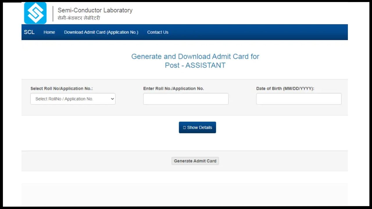 SCL Assistant Admit Card 2025
