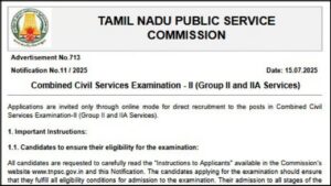 TNPSC Group 2 Vacancy 2025
