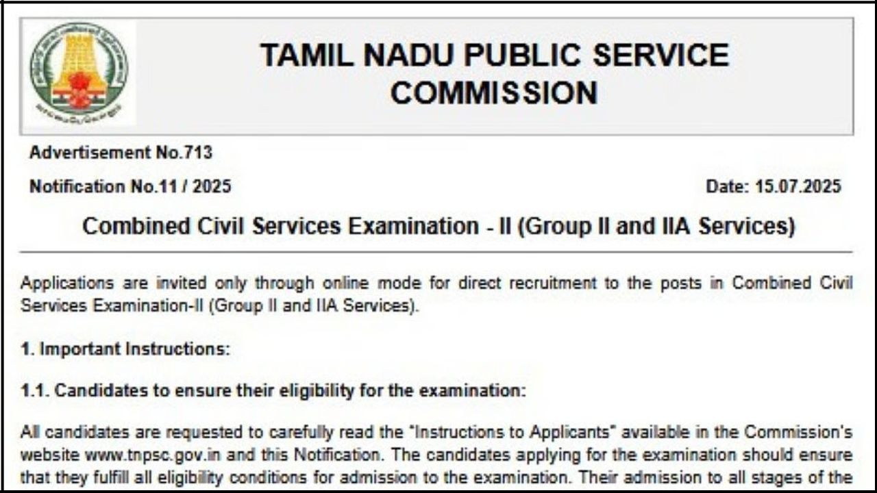 TNPSC Group 2 Vacancy 2025