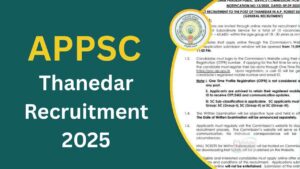 APPSC Thanedar Recruitment 2025