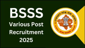 BSSS Various Post Recruitment 2025