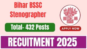 Bihar BSSC Stenographer Recruitment 2025