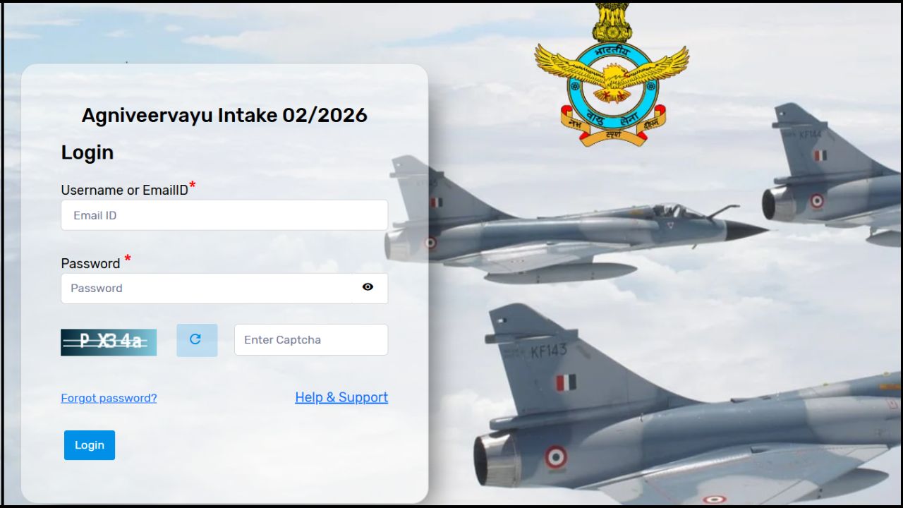 Indian Airforce Agniveer Vayu 02/2026 Exam City Details 2025