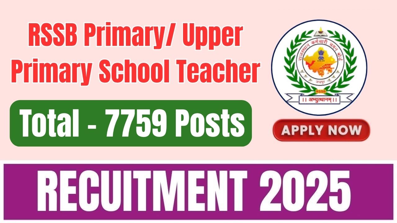 RSSB Primary/ Upper Primary School Teacher Recruitment 2025