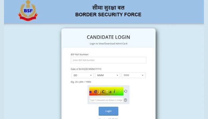 BSF Tradesman Admit Card 2026