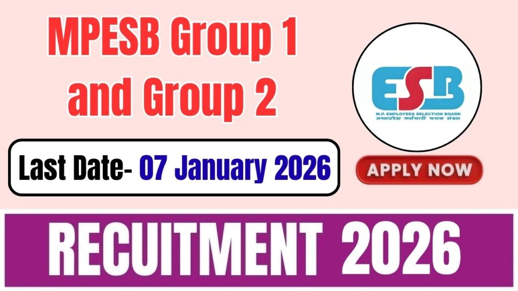 MPESB Group 1 and 2 Recruitment 2026
