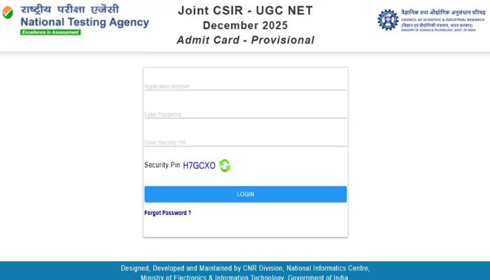 NTA CSIR UGC NET December Admit Card 2025