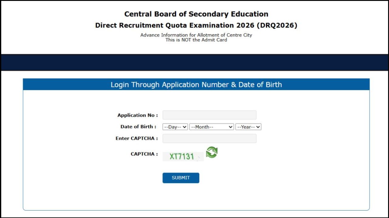 CBSE Group A, B, C Tier-I Exam Date 2026