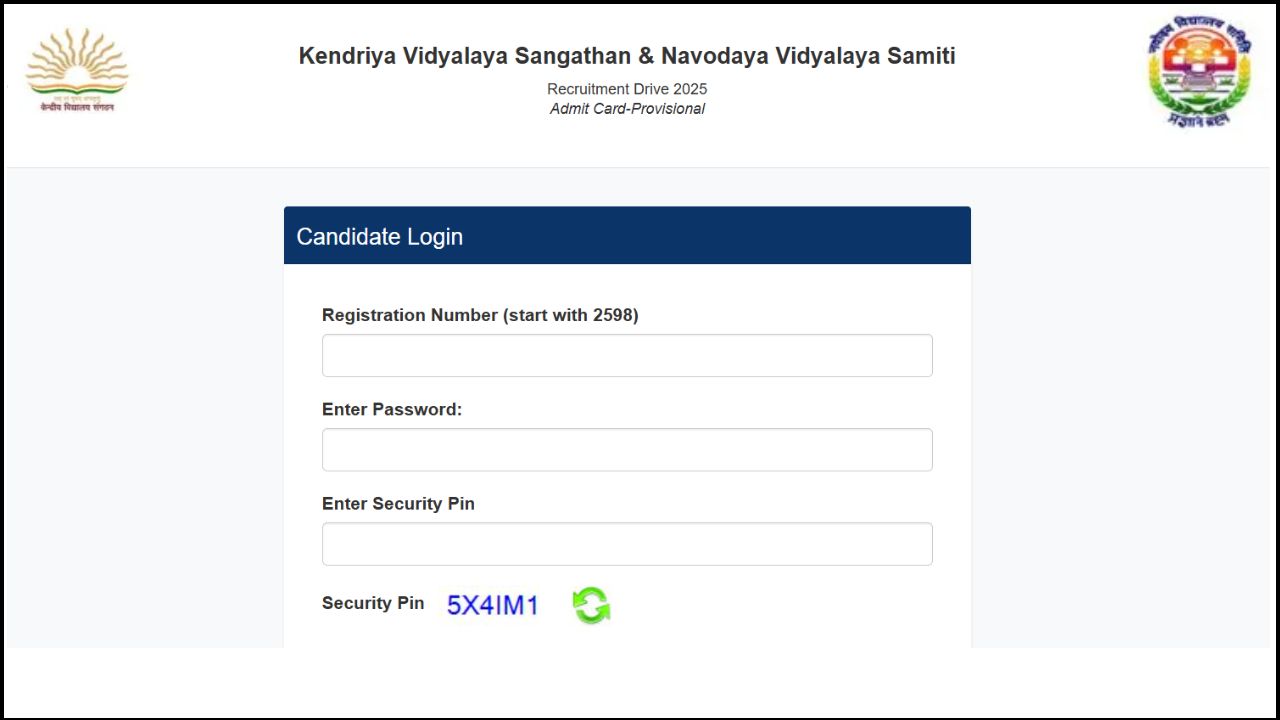 KVS NVS Teaching & Non-Teaching Admit Card 2026