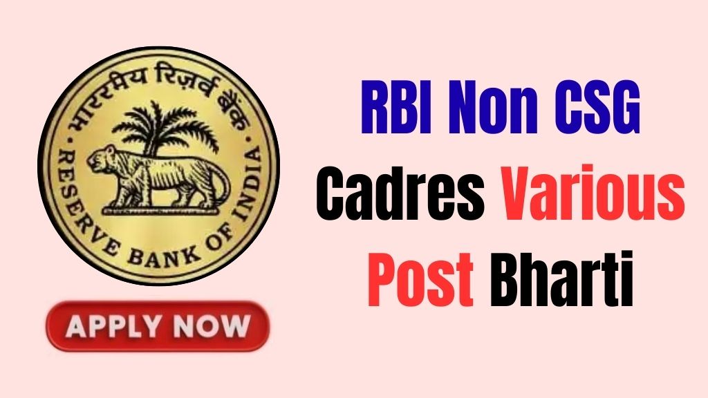 RBI Non CSG Cadres Various Post Recruitment 2026