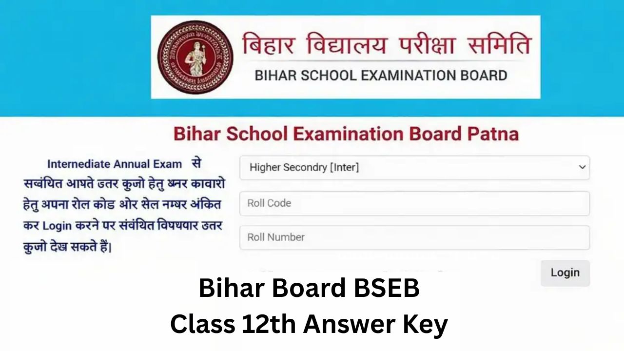 Bihar Board BSEB Class 12th Answer Key 2026