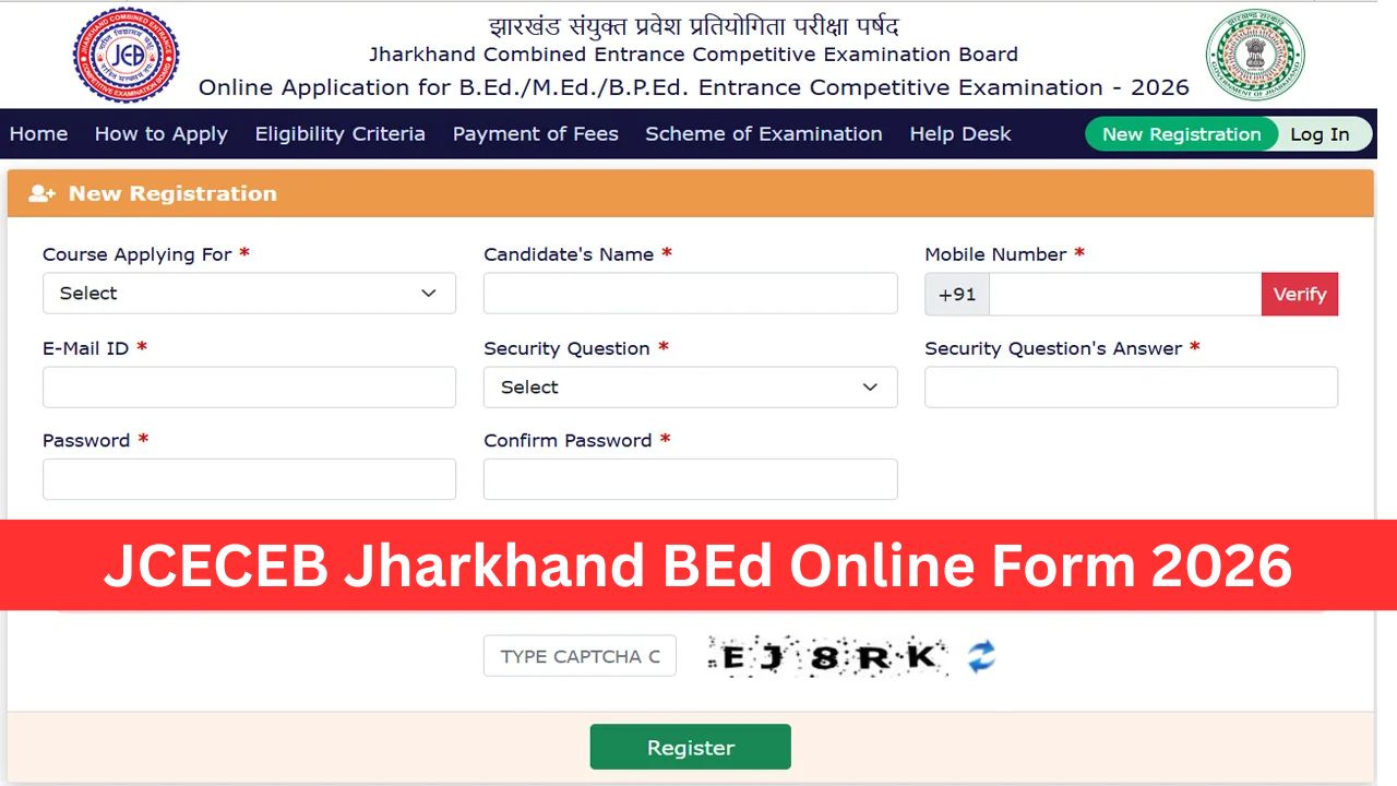 JCECEB Jharkhand BEd Online Form 2026