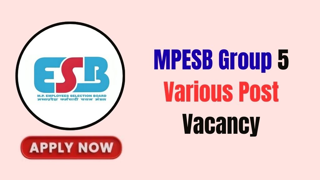 MPESB Group 5 Various Post Recruitment 2026