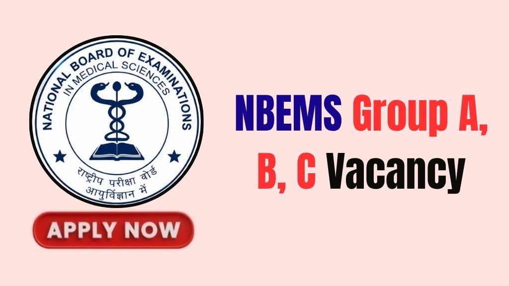NBEMS Group A, B, C Recruitment 2026