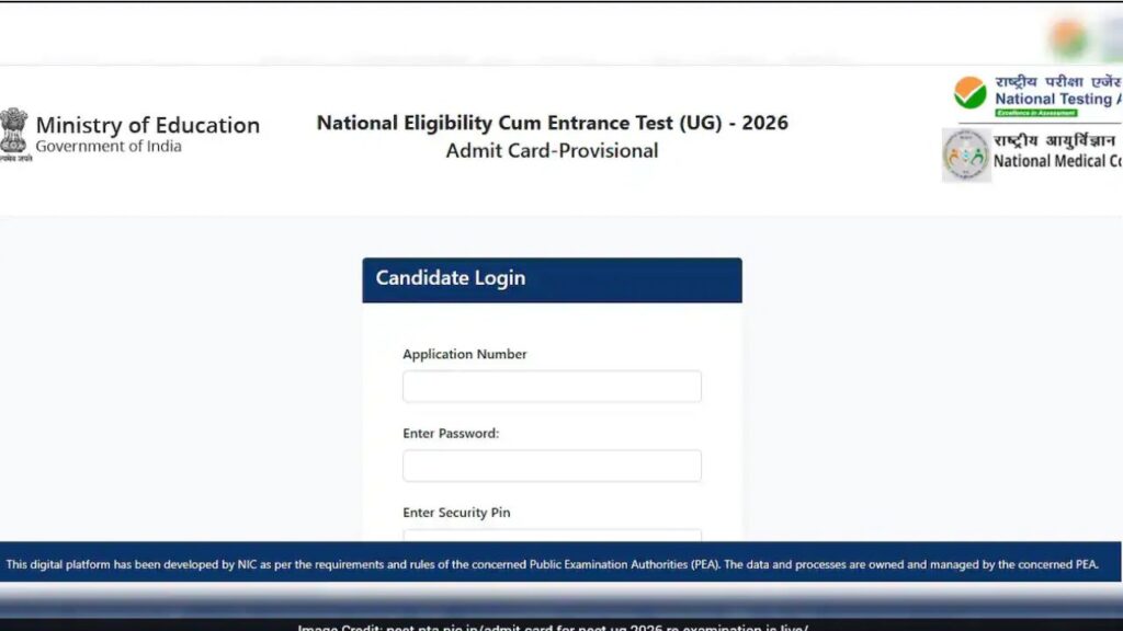 NTA NEET UG Re-Exam Admit Card 2026