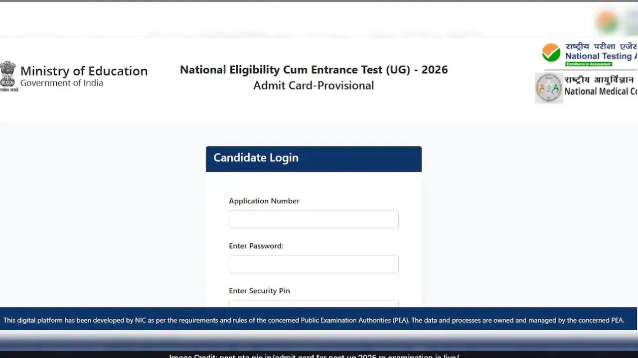 NTA NEET UG Re-Exam Admit Card 2026